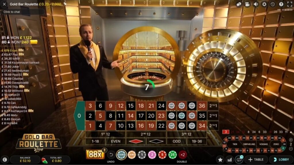 Gold Bar Roulette - Game 1 - Pedas77.co