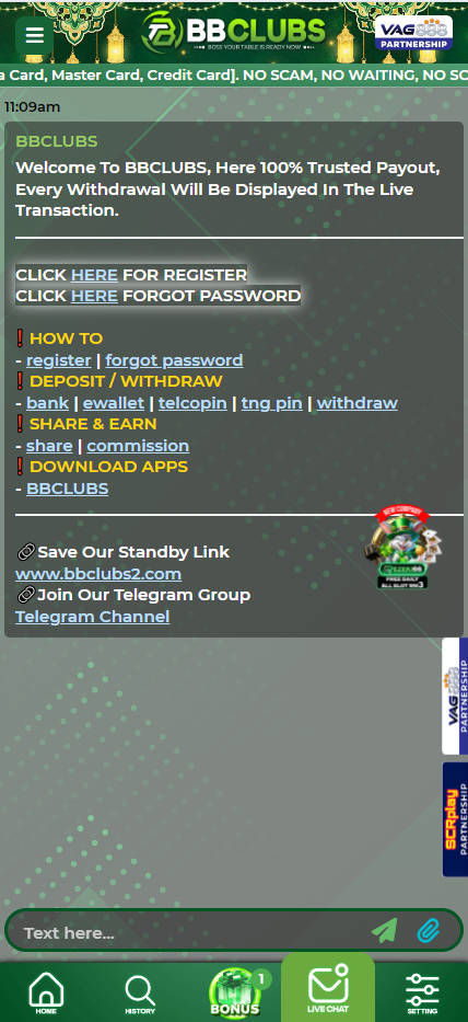 BBClubs - Live Chat - Pedas77.co