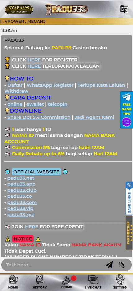 Padu33 - Live Chat - Pedas77.co