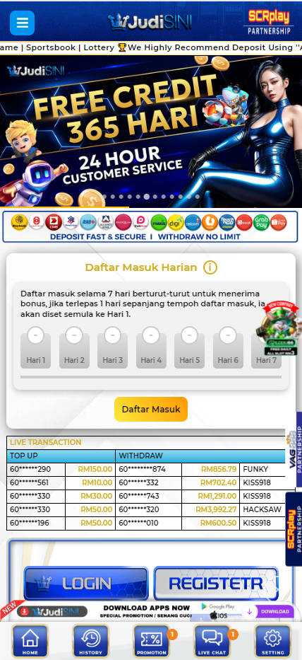 JudiSini - Homepage - Pedas77.co