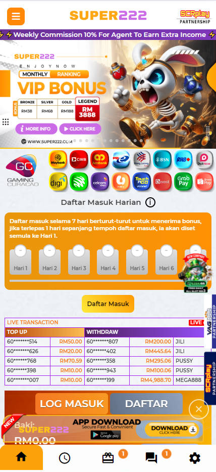 Super222 - Homepage - Pedas77.co