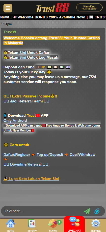 Trust88 - Live Chat - Pedas77.co