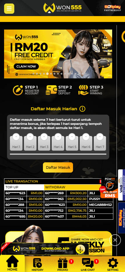 WON555 - Homepage - Pedas77.co